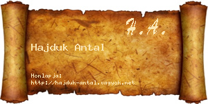 Hajduk Antal névjegykártya